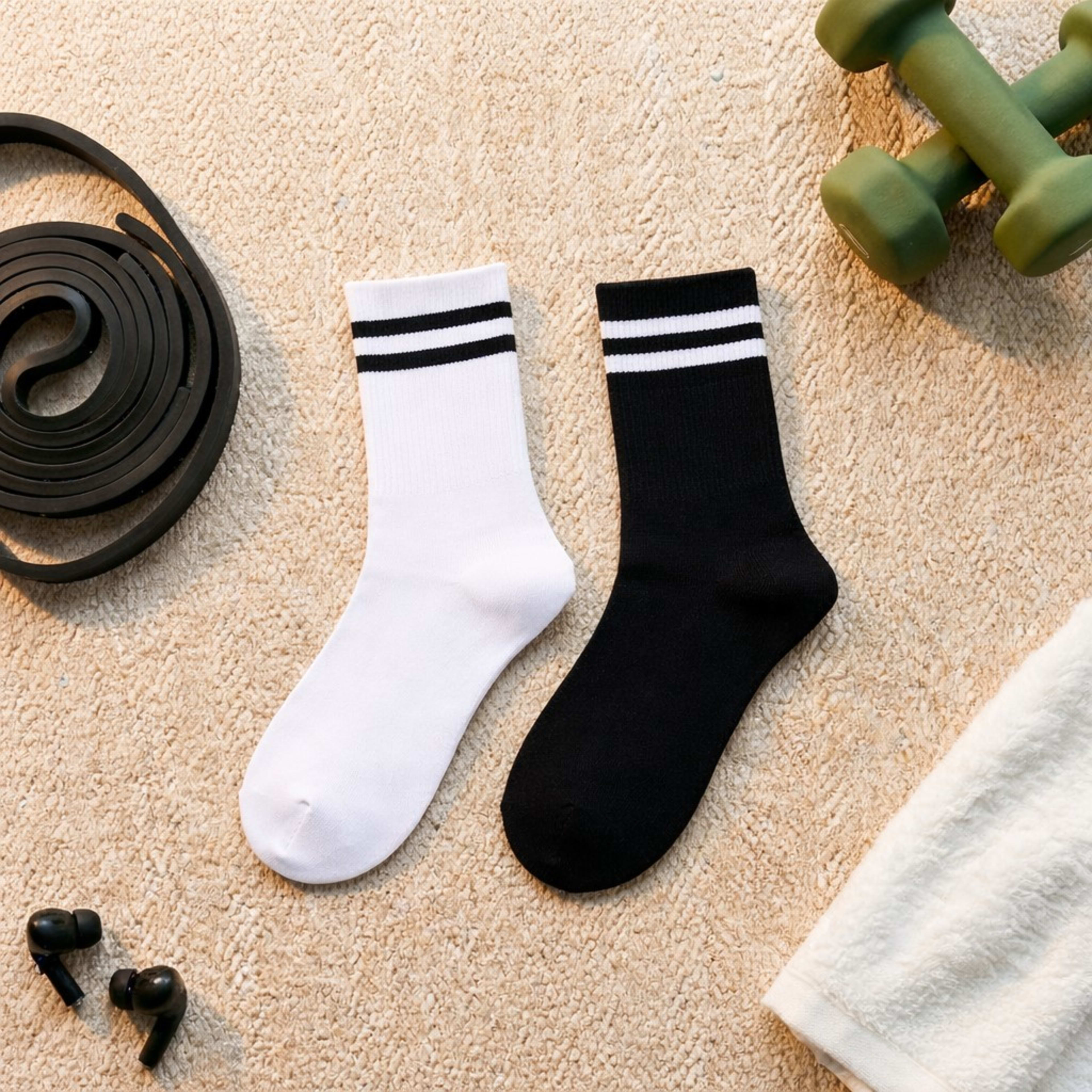 جوارب ب خطين طويلة