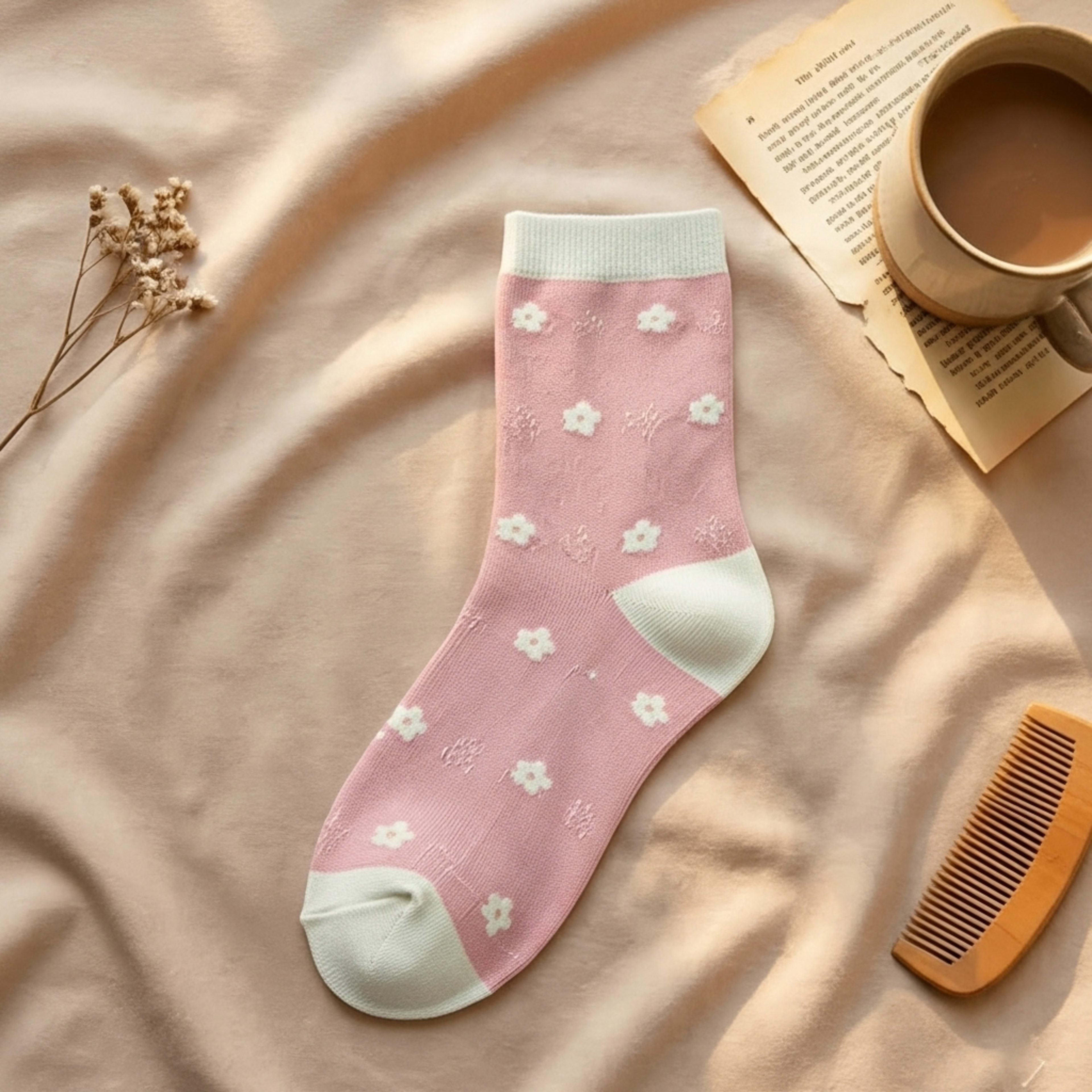 جوارب وردية فوطة مريحة thumbnail 6