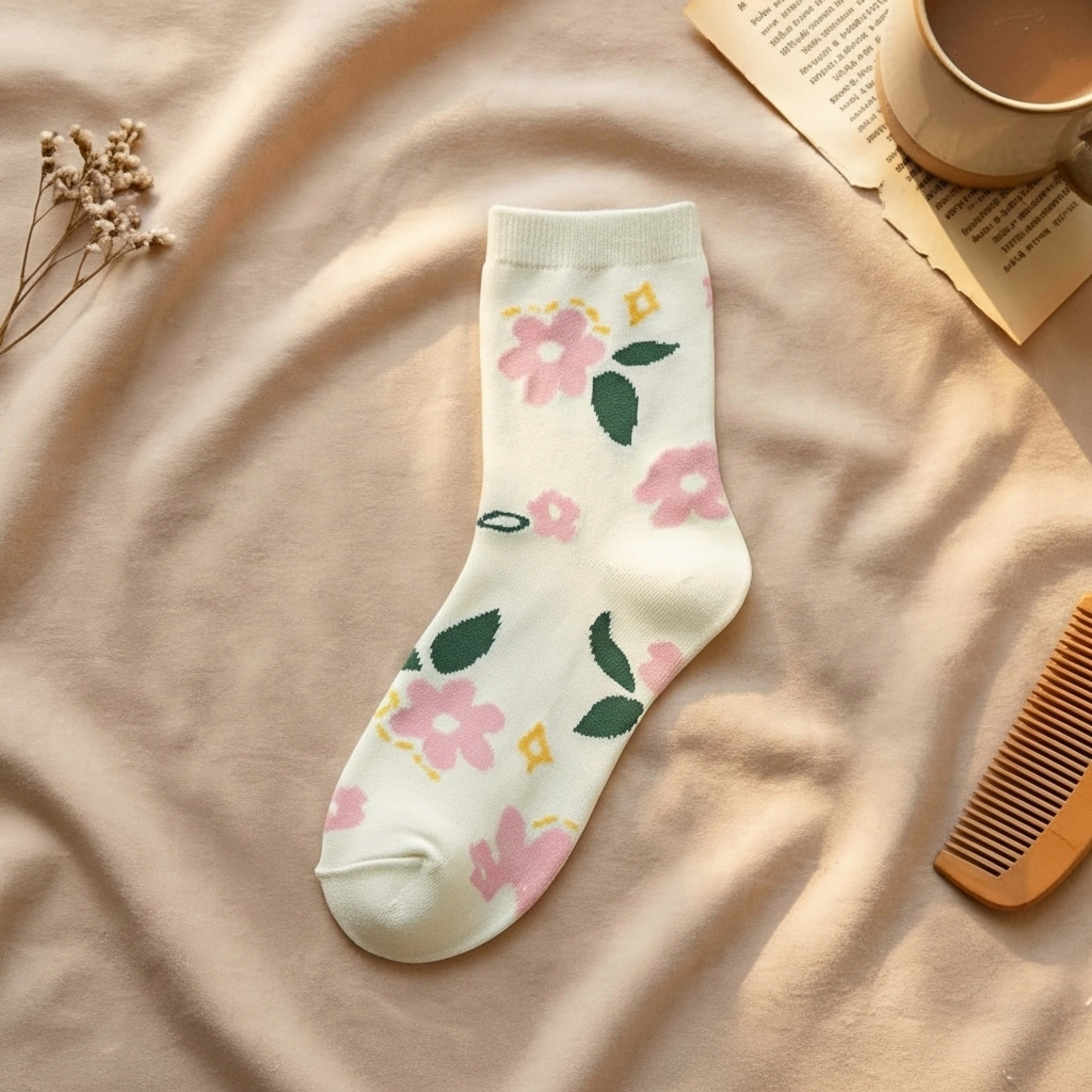 جوارب وردية فوطة مريحة thumbnail 2