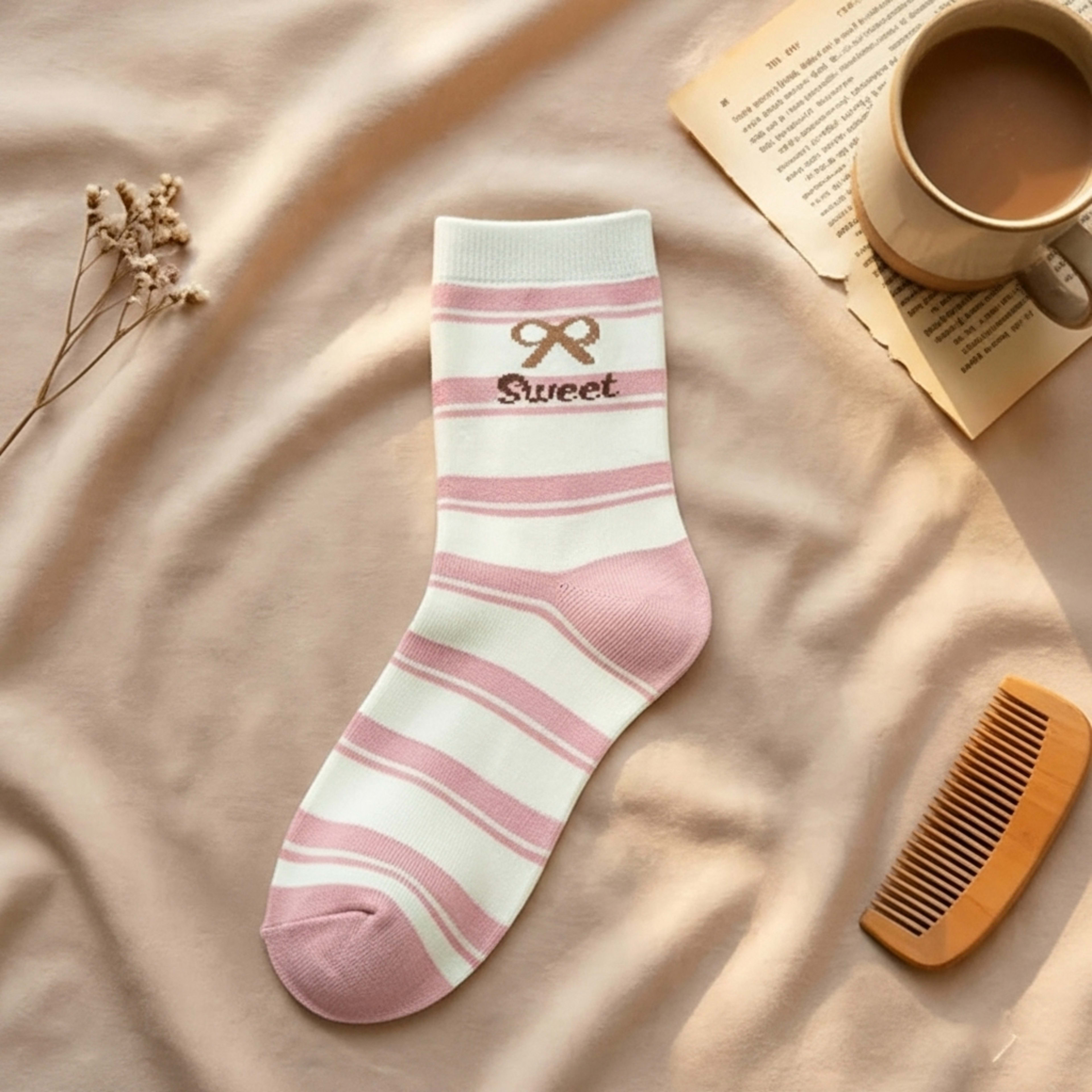 جوارب وردية فوطة مريحة thumbnail 4