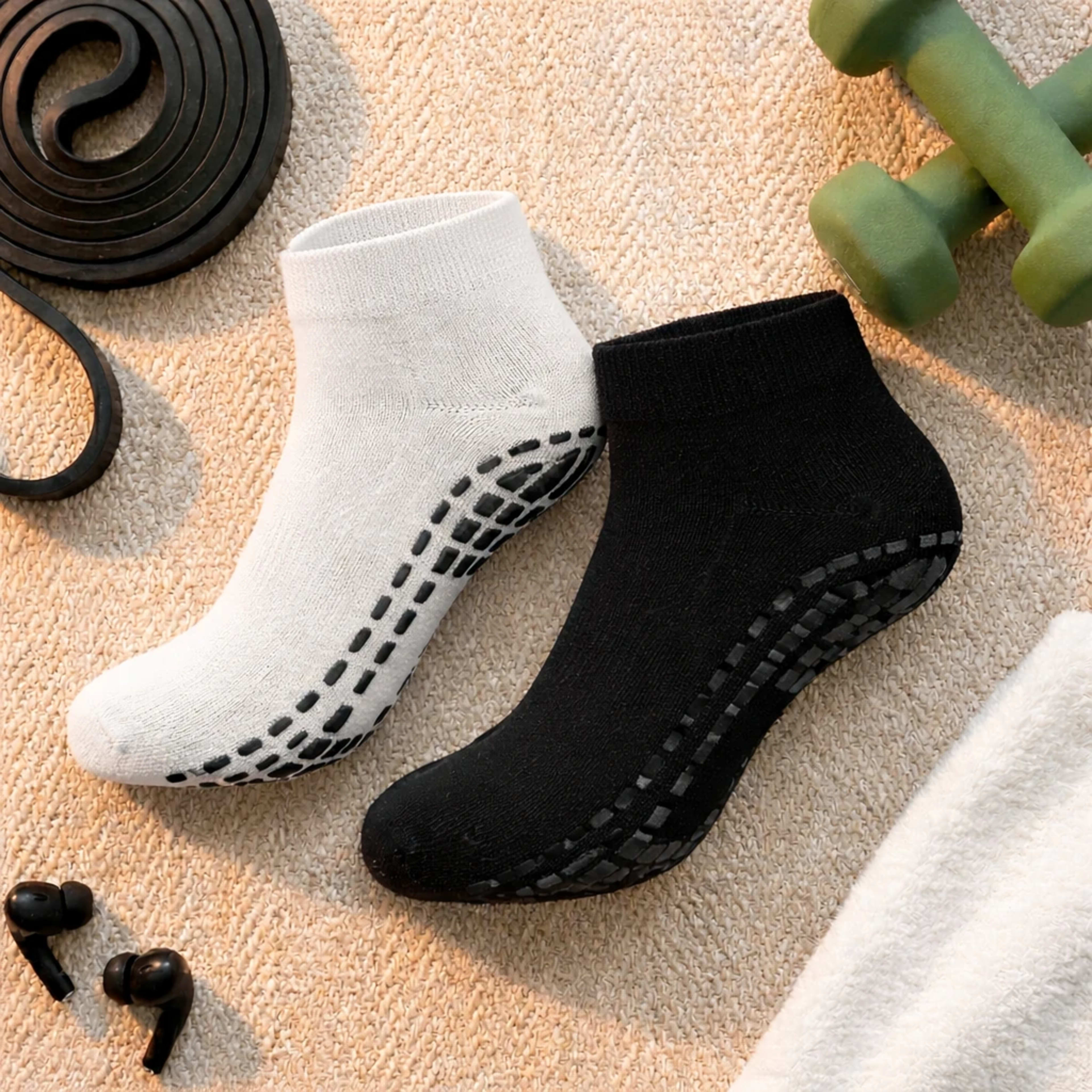 جوارب قطنية مضادة للانزلاق بسيليكون
